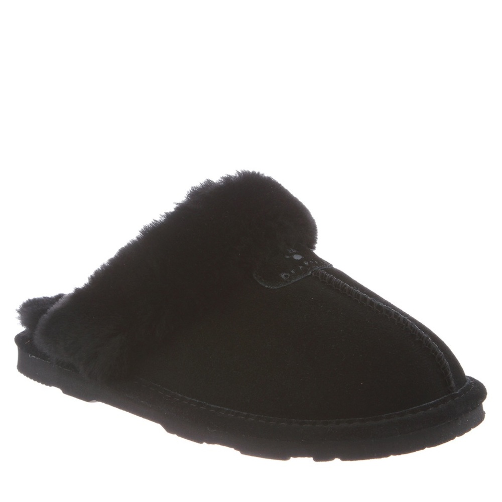 BEARPAW Slippers Loki II Sheepskin Fur Lined Black, Size 5 - Picture 5 of 8